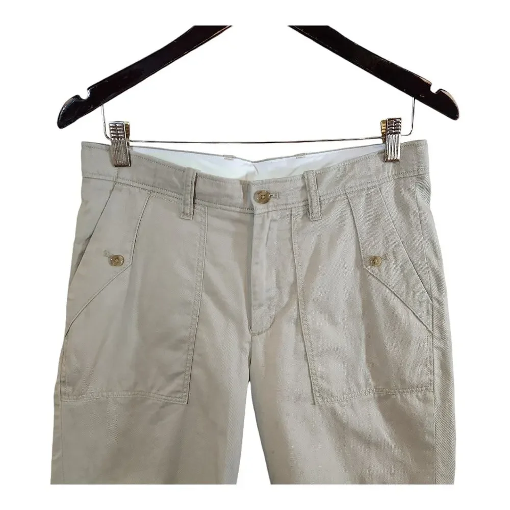 Crewcuts by J. Crew Twill Patch Pocket Khaki Shorts Adjustable Waist Boys' 16